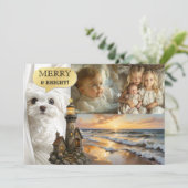 Carte de Noël de la collection de photos du phare  (Debout devant)