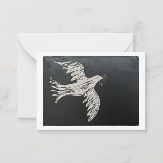 Carte de Noël de la colombe (Devant)