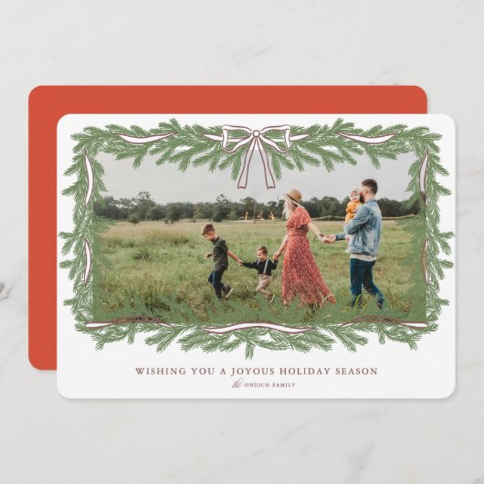 Carte de Noël de la couronne (Devant / Derrière)