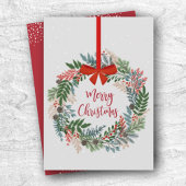 Carte de Noël de la couronne botanique