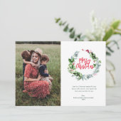 carte de noël de la couronne verte (Debout devant)