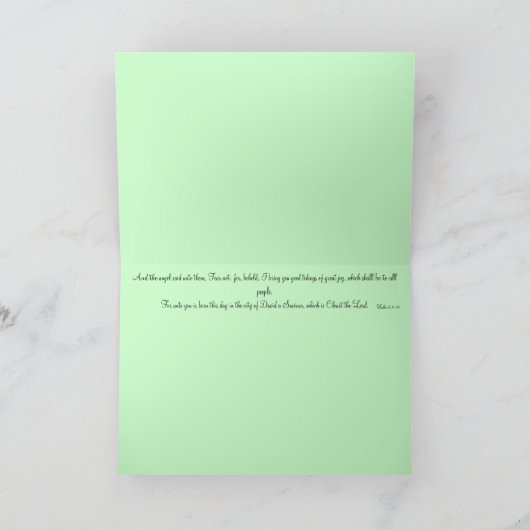 carte de Noël de la crèche (Intérieur)