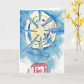 Carte de Noël de la crèche (Fleur jaune)