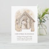 Carte de Noël de la crèche bohème (Debout devant)