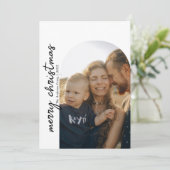 Carte de Noël de la famille Arc moderne (Debout devant)