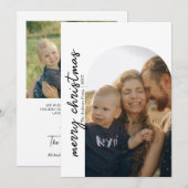 Carte de Noël de la famille Arc moderne (Devant / Derrière)