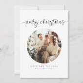 Carte de Noël de la famille Calligraphie (Devant)