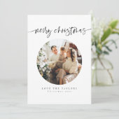 Carte de Noël de la famille Calligraphie (Debout devant)