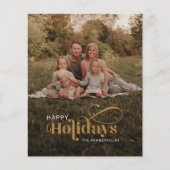 Carte de Noël de la famille de la photo Plaid Snow (Devant)