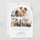 Carte de Noël de la famille de photos à script mod (Dos)
