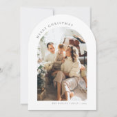 Carte de Noël de la famille de photos de script mo (Devant)