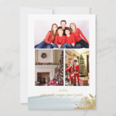 Carte de Noël de la famille de Wreath Joy moderne (Dos)