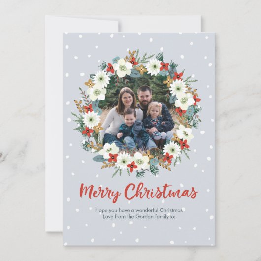 Carte de Noël de la famille des couronnes (Devant)