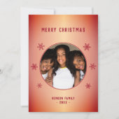 Carte de Noël de la famille des flocs de neige en (Devant)