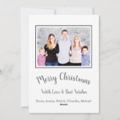 Carte de Noël de la famille des neiges cool (Dos)