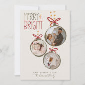 Carte de Noël de la famille des photos 2025 (Devant)