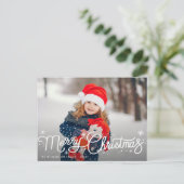 carte de Noël de la famille hivernale (Debout devant)