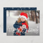 carte de Noël de la famille hivernale (Devant / Derrière)