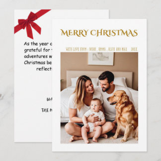 Carte de Noël de la Famille Joyeuse - Fêtes de Fin