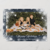 Carte de Noël de la famille Snowflake (Devant / Derrière)