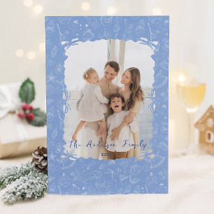 Carte de Noël de la famille Whimsical
