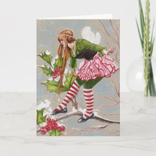 Carte de Noël de la fée Holly Berry (Devant)