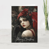 Carte de Noël de la femme gothique (Devant)