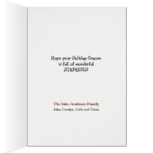 Carte de Noël de la ferme Golden Retriever (Intérieur (Droit))