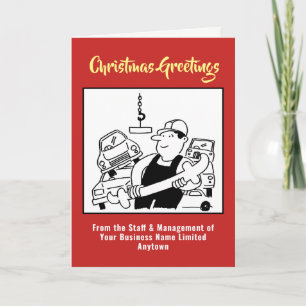 Carte de Noël de la ferraille ou de la broderie