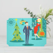 Carte de Noël de la fête (Debout devant)