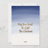 Carte de Noël de la forêt aquarelle enneigée (Dos)
