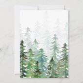 Carte de Noël de la forêt d'aquarelle (Dos)