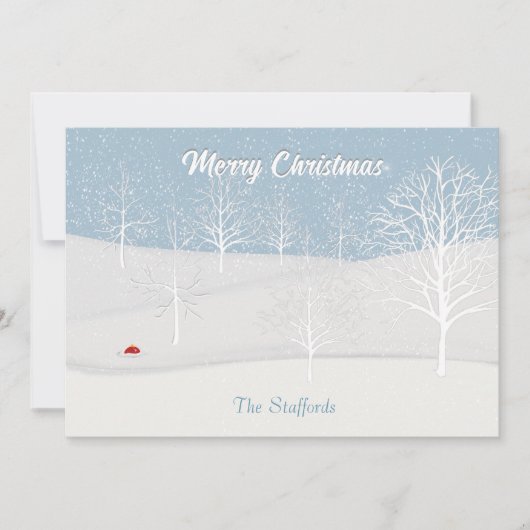 Carte de Noël de la forêt enchantée (Devant)
