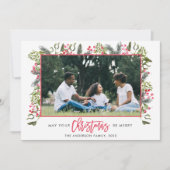 Carte de Noël de la frontière florale (Devant)