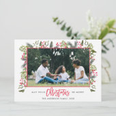 Carte de Noël de la frontière florale (Debout devant)