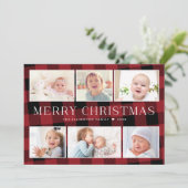 Carte de Noël de la Galerie de photos Plaid Red Bu (Debout devant)