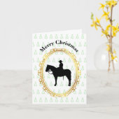 Carte de Noël de la Gendarmerie canadienne à cheva (Fleur jaune)