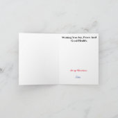 Carte de Noël de la Gendarmerie canadienne du chev (Intérieur)