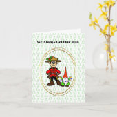 Carte de Noël de la Gendarmerie royale du Canada e (Fleur jaune)