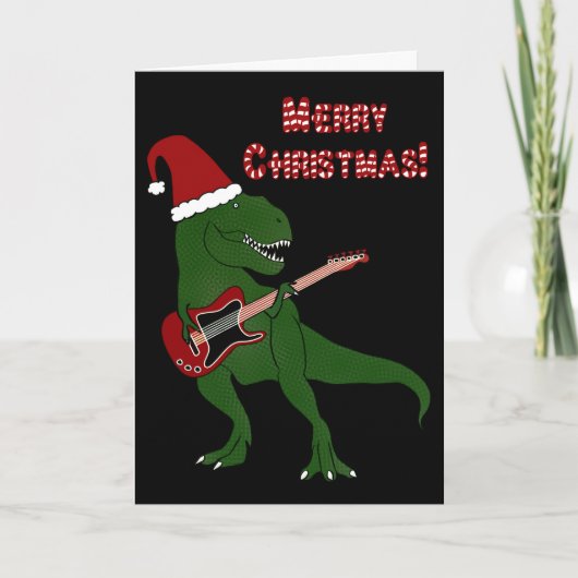 Carte de Noël de la guitare T-Rex (Devant)