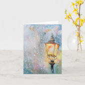 Carte de Noël de la lampe d'aquarelle | Un séjour  (Fleur jaune)