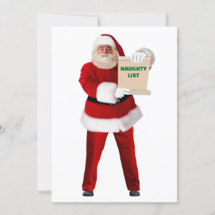 Carte de Noël de la liste des vilains de père Noël
