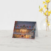 carte de noël de la maison chaude (Fleur jaune)