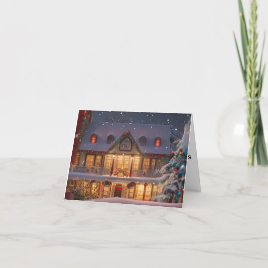carte de noël de la maison chaude (Devant)