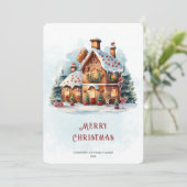 Carte de Noël de la maison de pain d'épice (Debout devant)