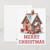 Carte de Noël de la maison de pain d'épice (Devant / Derrière)