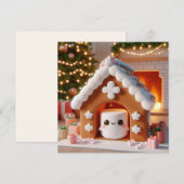 Carte de Noël de la maison de pain d'épice Marshma (Devant / Derrière)