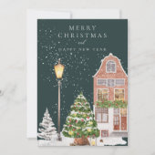 Carte de Noël de la maison d'hiver (Devant)