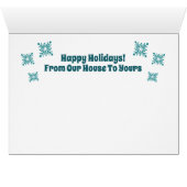 Carte de Noël de la maison moderne du milieu du si (Intérieur Horizontal (Bas))