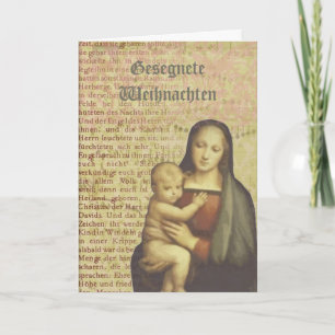 Carte de Noël de la mère et de l'enfant